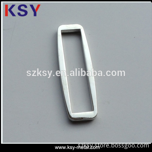 Nickel free shiny metal D buckle for handbags